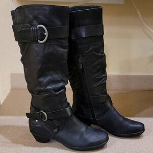 PIKOLINOS BLACK LEATHER TALL BOOTS (sz US 6 or EURO‎ 37)